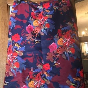 Anthropologie floral pencil skirt
